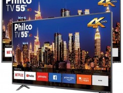 Smart TV 4K UHD D-LED 55” Philco PTV55Q20SNBL – Wi-Fi HDR 3 HDMI 2 USB