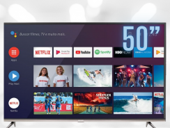 Android Tv Led 50” Semp 4k Hdr Com Wifi Integrado, 3 Hdmi, 2 Usb Inteligência Artificial