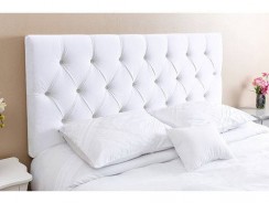 Cabeceira Painel Paris Casal Para Cama Box Branca – Estilo Capitone