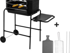 Churrasqueira Portátil Móvel Pro Tork Grill Machine Com Grelha + Espetos – Com Rodinhas