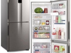 -Geladeira Electrolux Frost Free 400L Efficient AutoSense Inverse cor Inox Look (DB44S)–