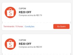 Shopee: Cupons Esquenta 9.9