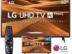 Smart TV Led 50” LG 50UM7360 Ultra HD 4K com Conversor Digital + Wi-Fi 2 USB 3 HDMI Thinq Ai