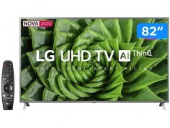 Smart TV UHD 4K LED 82” LG 82UN8000PSB Wi-Fi – Bluetooth HDR Inteligência Artificial 4 HDMI 3 USB