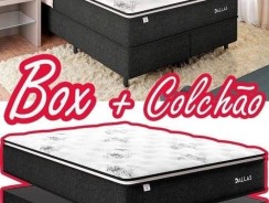 Cama Box Queen (Box + Colchão) Plumatex – Mola Ensacada 65cm de Altura Dallas