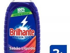 Sabão Líquido Lava Roupas Brilhante Limpeza Total – 3L