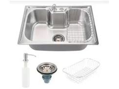 Cuba Pia Cozinha Gourmet Aço Inox Luxo – com Acessórios Nell 60x42cm