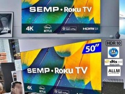 Smart TV LED 50″ 4K UHD Semp RK8600 – Roku, Alexa, Wifi