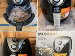 -Fritadeira Elétrica sem Óleo/Air Fryer Mondial – Family IV AF-30-I Preta 3,5L com Timer-