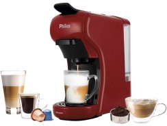 Cafeteira Expresso Philco Multicápsula 3 em 1 PCF19VP – Vermelha