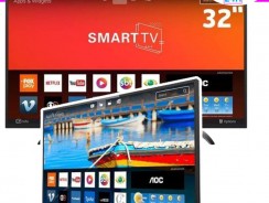 Smart TV Led AOC 32 Polegadas Wi-Fi Entrada HDMI USB