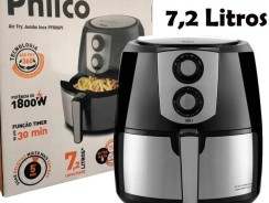 Fritadeira Air Fryer Philco Jumbo Inox 7,2L PFR06PI