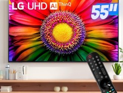 Smart TV 55″ 4K LG UHD ThinQ AI 55UR8750PSA HDR Bluetooth Alexa Google Assistente Airplay2 3 HDMI