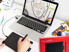 Wacom One CTL472 – Mesa Digitalizadora, Preto / Vermelho