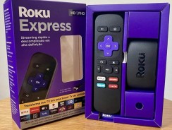 Roku Express Streaming Player Full HD — com Controle Remoto e Cabo HDMI