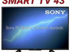 Smart TV LED 43″ Sony KDL-43W665F Full HD com Conversor Digital 2 HDMI 2 USB 60Hz – Preta