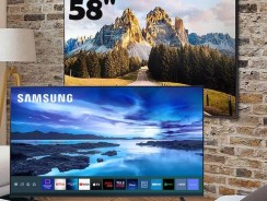 Smart TV Samsung UHD Processador Crystal 4K 58AU7700 – Tela sem limites Visual Livre de Cabos 58″