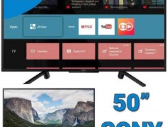 Smart TV LED 50″ Sony KDL-50W665F Full HD com Conversor Digital 2 HDMI 2 USB Wi-Fi 60Hz – Preta