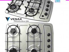 Cooktop 4 Bocas Venax Cookinox Inox à Gás – Acendimento Automático