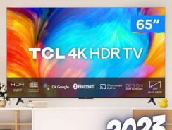 -Smart TV 65” UHD 4K LED TCL 65P635 Wi-Fi – Bluetooth Google Assistente 3 HDMI 1 USB –