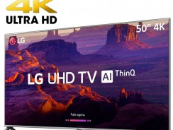 Smart TV 4K LED 50” LG 50UK6520 Wi-Fi HDR – Inteligência Artificial Conversor Digital 4 HDMI