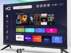 Smart TV HQ 43″ Full HD HDR tela sem bordas Android 11 design Slim Processador Quad Core Espelhamento de tela HQSTV43N