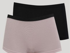 kit de 2 calcinhas boyshort delrio multicor