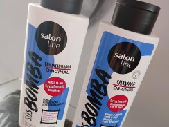 Kit Shampoo + Condicionador 200Ml Sos Bomba Original, Salon Line