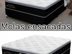 Cama Box Queen Size (Box + Colchão) Plumatex Molas – Ensacadas/Pocket 65cm de Altura Magnum