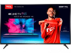 Smart TV 4K LED 55” TCL P65US Wi-Fi HDR – 3 HDMI 2 USB