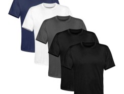 Kit 5 Camiseta Masculina Lisa Algodão Qualidade