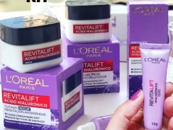 Kit Tratamento Facial L’Oréal Paris Revitalift Hialurônico: Creme Dia + Noite + Olhos, Transparente