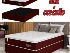 Cama Box Casal (Box + Colchão) Plumatex de Mola – Ensacada 53cm de Altura Turim