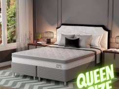 Cama Box Com Colchão Queen Sigma Molas Ensacadas