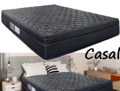 Colchão de Casal Portobel Diplomata Light com Pillow Top e Molas Ensacadas 30x138x188 cm – Preto