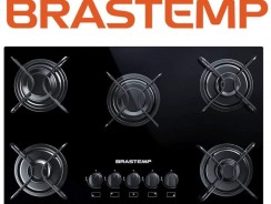 Cooktop 5 bocas Brastemp com grades piatina e acendimento automático – BIVOLT