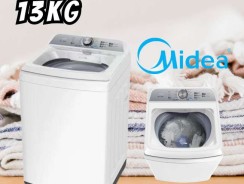 Lavadora de Roupas Midea 13kg Cesto Inox – 12 Programas Branca MA500W13/WG-01