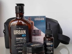 Kit Urban Shampoo + Óleo + Pomada- Necessarie, Urban, Incolor/Branco Transparente, pacote de 3