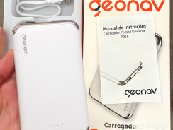 Geonav Carregador Portátil Universal 6.000mAh, 2 portas USB 2.1A, Led Indicador de bateria, PB6kWT