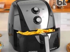 Fritadeira Elétrica sem Óleo/Air Fryer Mondial – Grand Family AFN-60-BI Preta 6L