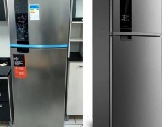 Geladeira Brastemp Frost Free Duplex 375 litros cor Inox com Espaço Adapt