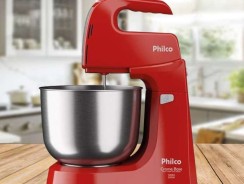 Batedeira Crome Base Inox Turbo Duo Mixer Vm Philco 127v Cor Vermelho Frequência 60Hz 110V