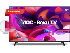 Smart Tv FULL Hd 43 Polegadas AOC Sistema Roku TV Wi-Fi HDMI