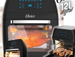 Fritadeira Oster 3 Em 1 Fryer Digital 12l 1800w Preta 110v