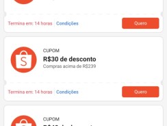 Vários Cupons Esquente 6.6 – Shopee