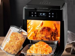 Fritadeira Air Oven Easycook Mallory 1500W Com12 Litros, Painel de LED, Visor de Vidro e Luz Interna, Multi função -200V