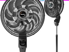 Ventilador de Coluna Mallory Athos 140W, Silencioso, Com Hélice de 15 pás, Grade Especial em Sistema TS, Máxima Vazão e Mínimo Ruído – PR – GR – 220V