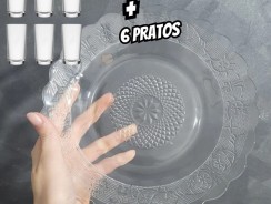 Jogo De Pratos Fundos Aparelho De Jantar Em Vidro 12 Peças