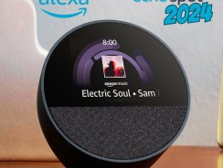 Novo Echo Spot com Alexa (2024) | Despertador inteligente com som vibrante | Cor Preta