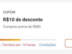 Cupom R$ 10 a partir de R$ 80